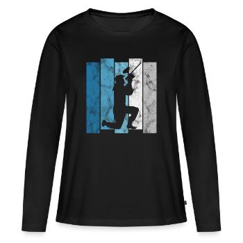 Paintballer Softair Airsoft Paintball Retro Gotcha - T-shirt manches longues Premium bio Femme - noir - Devant - Julia (174cm)