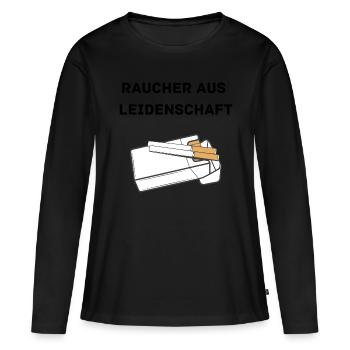 Fumeurs passionnés - T-shirt manches longues Premium bio Femme - noir - Devant - Julia (174cm)