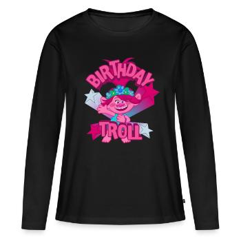 Trolls Birthday Troll Coquelicot - T-shirt manches longues Premium bio Femme - noir - Devant - Julia (174cm)