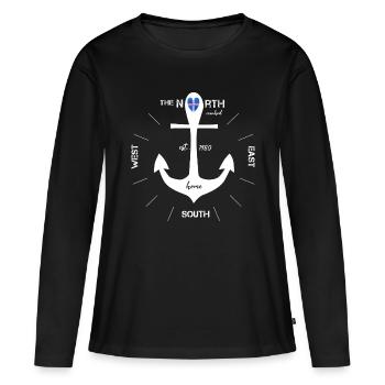 Anker Island Urlaub - Frauen Premium Bio Langarmshirt - Schwarz - Vorne - Julia (174cm)