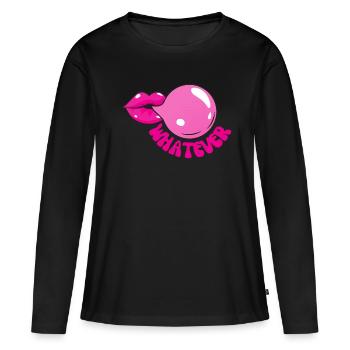 Whatever - Women's Premium Organic Long Sleeve Shirt - black - Front - Julia (174cm)