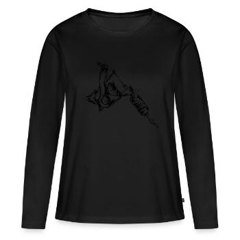 Tattoo Machine - Women's Premium Organic Long Sleeve Shirt - black - Front - Julia (174cm)