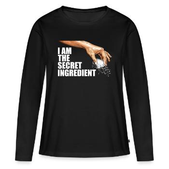 I am the secret ingredient - T-shirt manches longues Premium bio Femme - noir - Devant - Julia (174cm)