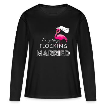 Bride hen party stag night - Women's Premium Organic Long Sleeve Shirt - black - Front - Julia (174cm)