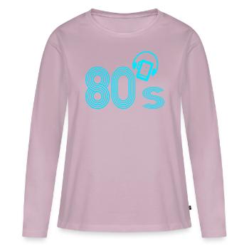 80's - Women's Premium Organic Long Sleeve Shirt - dusky pink - Front - Julia (174cm)