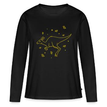 Känguru - Kangourou - Australie - Outback - T-shirt manches longues Premium bio Femme - noir - Devant - Julia (174cm)