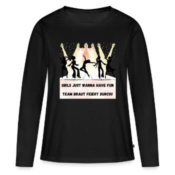 Brautparty Tanzsilhouetten - JGA Motiv - Frauen Premium Bio Langarmshirt - Schwarz - Vorne - Julia (174cm)