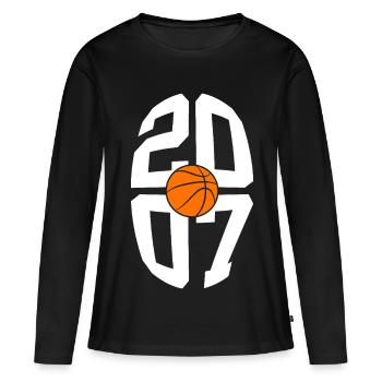 JAHRGANG 2007 BASKETBALL 19. GEBURTSTAG - Frauen Premium Bio Langarmshirt - Schwarz - Vorne - Julia (174cm)