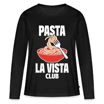 Pasta La Vista Club für Nudelfans - Frauen Premium Bio Langarmshirt - Schwarz - Vorne - Julia (174cm)