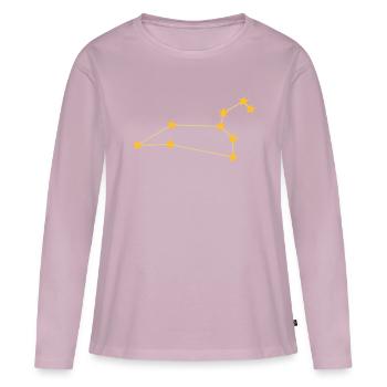 Constellation Leo - T-shirt manches longues Premium bio Femme - rose poudré - Devant - Julia (174cm)