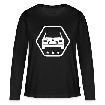 Auto - Wagen - Automobile - Style - Frauen Premium Bio Langarmshirt - Schwarz - Vorne - Julia (174cm)