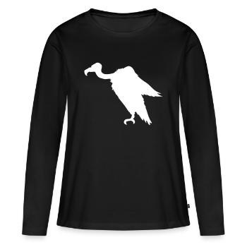 vautour - T-shirt manches longues Premium bio Femme - noir - Devant - Julia (174cm)