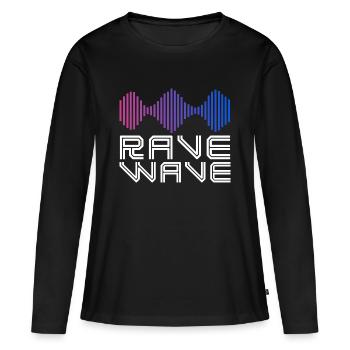 Spectre de rave - T-shirt manches longues Premium bio Femme - noir - Devant - Julia (174cm)