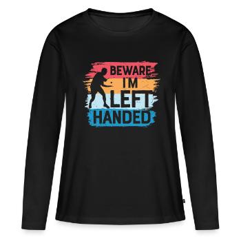 Tischtennis, Tischtennis, Tischtennis - Frauen Premium Bio Langarmshirt - Schwarz - Vorne - Julia (174cm)