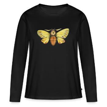 mite graisse - T-shirt manches longues Premium bio Femme - noir - Devant - Julia (174cm)