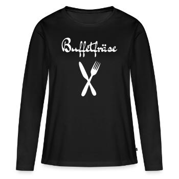 coupe-buffet - T-shirt manches longues Premium bio Femme - noir - Devant - Julia (174cm)
