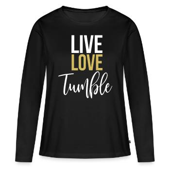 Gymnastik Turnen Turnerin Bodenturnen Geschenk - Frauen Premium Bio Langarmshirt - Schwarz - Vorne - Julia (174cm)