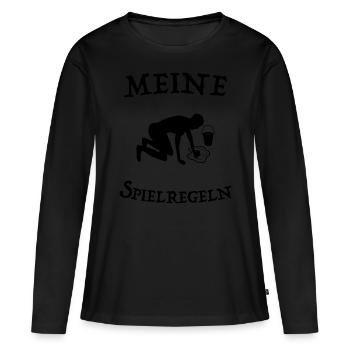 Haushalt Putzen - Frauen Premium Bio Langarmshirt - Schwarz - Vorne - Julia (174cm)