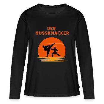 Der Nussknacker - Frauen Premium Bio Langarmshirt - Schwarz - Vorne - Julia (174cm)