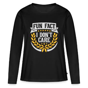 Je me fiche des faits - T-shirt manches longues Premium bio Femme - noir - Devant - Julia (174cm)