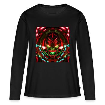 Cyberpunk - Frauen Premium Bio Langarmshirt - Schwarz - Vorne - Julia (174cm)