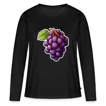 Vignes sombres - T-shirt manches longues Premium bio Femme - noir - Devant - Julia (174cm)