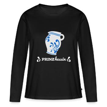 bembel prinzessin hessisch Apfelwein geschenk - Frauen Premium Bio Langarmshirt - Schwarz - Vorne - Julia (174cm)