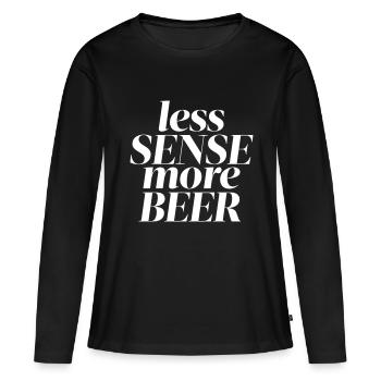 Beer - Frauen Premium Bio Langarmshirt - Schwarz - Vorne - Julia (174cm)