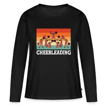 Cheerleading - T-shirt manches longues Premium bio Femme - noir - Devant - Julia (174cm)