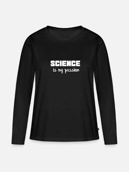Wissenschaft - Frauen Premium Bio Langarmshirt - Schwarz