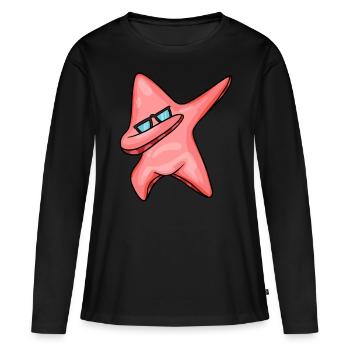 Seestern - Frauen Premium Bio Langarmshirt - Schwarz - Vorne - Julia (174cm)