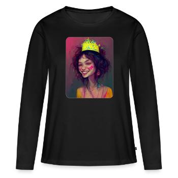 Party Princess - Women's Premium Organic Long Sleeve Shirt - black - Front - Julia (174cm)