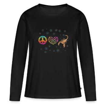 Scorpion - Frauen Premium Bio Langarmshirt - Schwarz - Vorne - Julia (174cm)