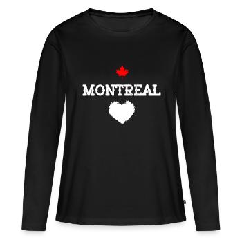 Montreal - Women's Premium Organic Long Sleeve Shirt - black - Front - Julia (174cm)