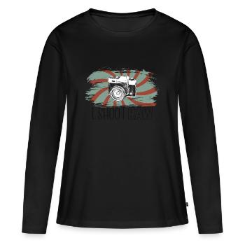 Fotografie shoot RAW Kamera Fotografieren Geschenk - Frauen Premium Bio Langarmshirt - Schwarz - Vorne - Julia (174cm)