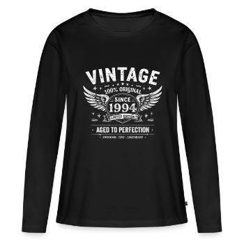 1994 Vintage 1994 31e Anniversaire 1994 Rétro 1994 - T-shirt manches longues Premium bio Femme - noir - Devant - Julia (174cm)