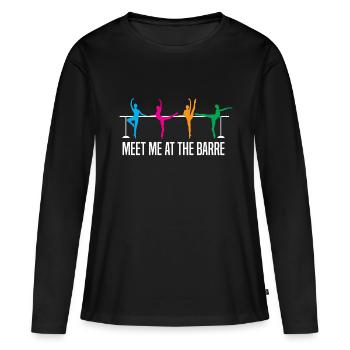 Baller Ballerina - T-shirt manches longues Premium bio Femme - noir - Devant - Julia (174cm)
