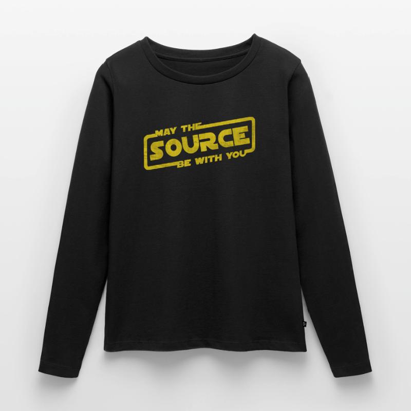 Que la source soit avec vous | Programmeur codeur T-shirt manches longues Premium bio Femme