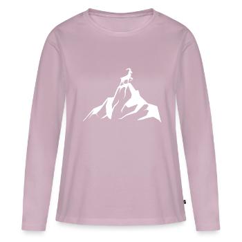 Goat - Mountain - (9) - Women's Premium Organic Long Sleeve Shirt - dusky pink - Front - Julia (174cm)