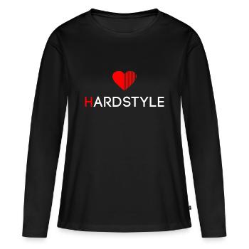 Hardstyle - Rawstyle - Hardstyler Gift merch - T-shirt manches longues Premium bio Femme - noir - Devant - Julia (174cm)