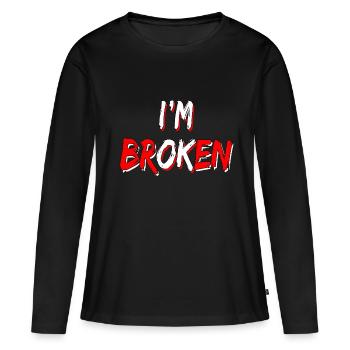 Je suis brisé Je suis ok pour les femmes et les hommes - T-shirt manches longues Premium bio Femme - noir - Devant - Julia (174cm)