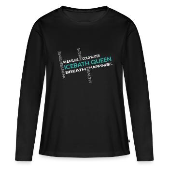 eisbaderin kneipp kryotherapie icebath-queen - Frauen Premium Bio Langarmshirt - Schwarz - Vorne - Julia (174cm)