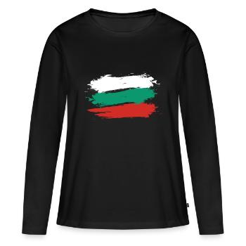 Bulgarie - T-shirt manches longues Premium bio Femme - noir - Devant - Julia (174cm)