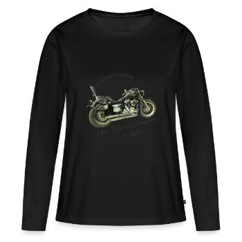 Chopper Spirit 3 - T-shirt manches longues Premium bio Femme - noir - Devant - Julia (174cm)