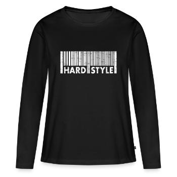 Hardstyle - Rawstyle - Hardstyler Gift merch - T-shirt manches longues Premium bio Femme - noir - Devant - Julia (174cm)