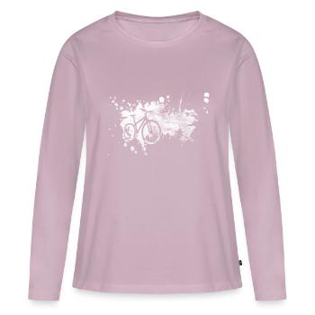 Splash - Cycling - - Women's Premium Organic Long Sleeve Shirt - dusky pink - Front - Julia (174cm)