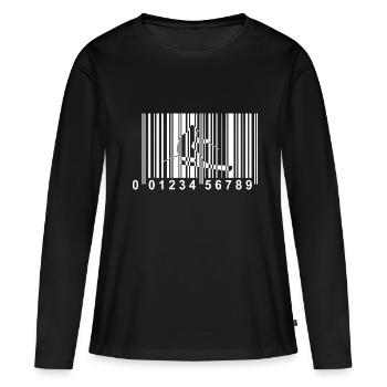 QR Code - Skiing - (2) - Women's Premium Organic Long Sleeve Shirt - black - Front - Julia (174cm)