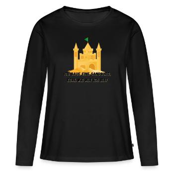 Château de sable - Je construirai un château de sable, quel que soit son âge - T-shirt manches longues Premium bio Femme - noir - Devant - Julia (174cm)