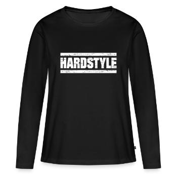 Hardstyle - Rawstyle - Hardstyler Gift merch - T-shirt manches longues Premium bio Femme - noir - Devant - Julia (174cm)