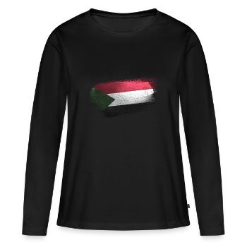 Sudan - Women's Premium Organic Long Sleeve Shirt - black - Front - Julia (174cm)